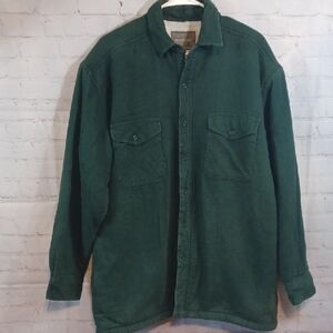 Expeditions Vintage Chunky  Button-Up W-Pockets Fleece Lined Jacket L